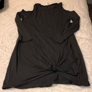 Cold shoulder swing dress